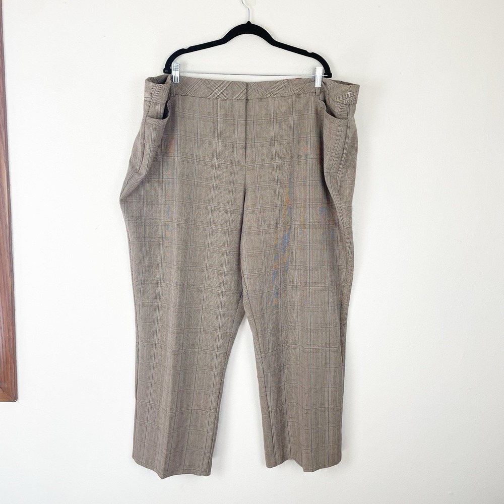 NEW Avenue Plaid Slimming Trouser Pants Size‎ 28 Work Office Tummy Control
